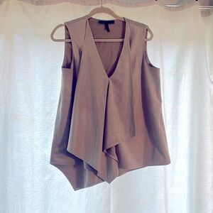 BCBGMaxazria sleeveless blouse, medium, ultrasuede.